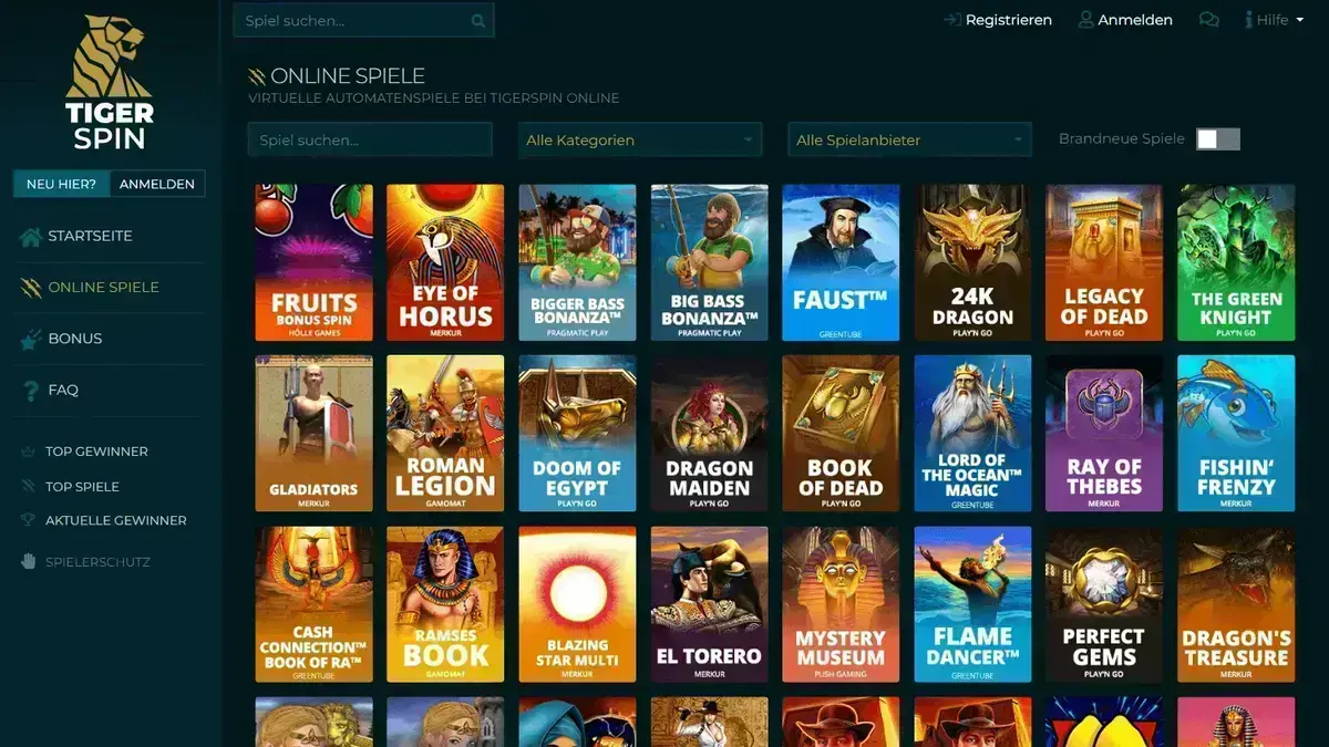 TigerSpin Screenshot 2